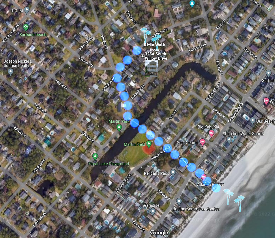 How close are we to the beach